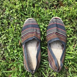 Brown+Red Stripe Artisanat Francais Espadrilles 40